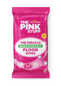 Влажные салфетки для пола The Pink Stuff Biodegradable Floor Wipes, 20 шт